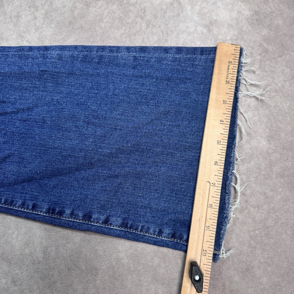 AG Adriano Goldschmied Jeans Womens 30x32* Blue Farrah Boot Crop Denim Fray Hem - Picture 8 of 12